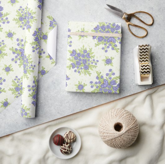 Lente Bloemige Sering Paarse Bloemen Cadeaupapier (Crafts)