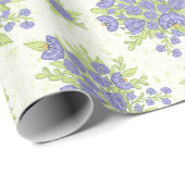 Lente Bloemige Sering Paarse Bloemen Cadeaupapier (Rol Hoek)