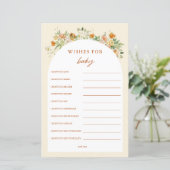 Lente Bloemige Wensen Voor Baby Shower (Staand voorkant)