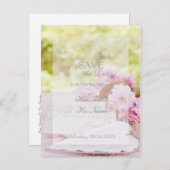 Lente  bloemlenslentter BEWAREN DE DATUM Aankondigingskaart (Voorkant / Achterkant)