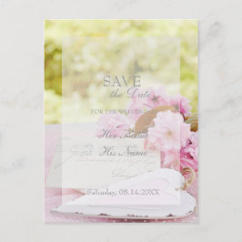 Lente  bloemlenslentter BEWAREN DE DATUM Aankondigingskaart