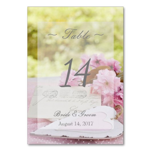 Lente bloemliefde bruiloft kaart (Voorkant)