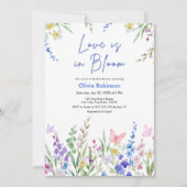 Lente Bloemliefde in Bloei Bruidsbruiloft Kaart (Voorkant)
