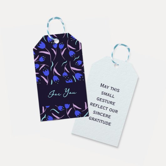 Lente Bloemmotief Cadeaulabel
