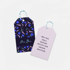 Lente Bloemmotief Lila Cadeaulabel