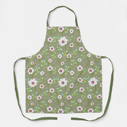Lente Bloemmotief Schort (Voorkant)