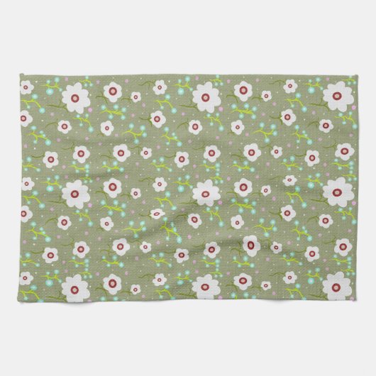 Lente Bloemmotief Theedoek (Horizontaal)