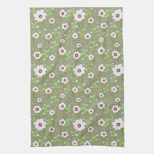 Lente Bloemmotief Theedoek (Verticaal)