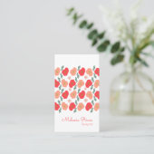 Lente Bloempatroon Ontwerper Visitekaartje (Staand voorkant)