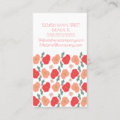 Lente Bloempatroon Ontwerper Visitekaartje (Achterkant)