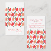 Lente Bloempatroon Ontwerper Visitekaartje (Voorkant / Achterkant)