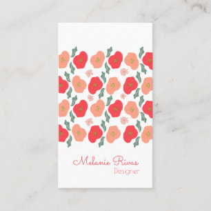 Lente Bloempatroon Ontwerper Visitekaartje