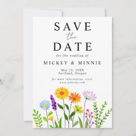 Lente Bloemrijke Elegante Trouw Save The Date