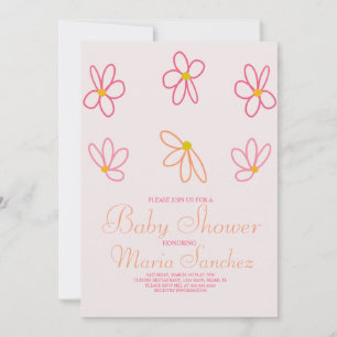 Lente Bloemrijke Kleurrijke Madeliefjes Tuin Baby Kaart