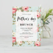 Lente bloemrijke Moederdag brunch Kaart (Staand voorkant)