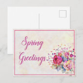 Lente bloemstuk briefkaart (Voorkant / Achterkant)