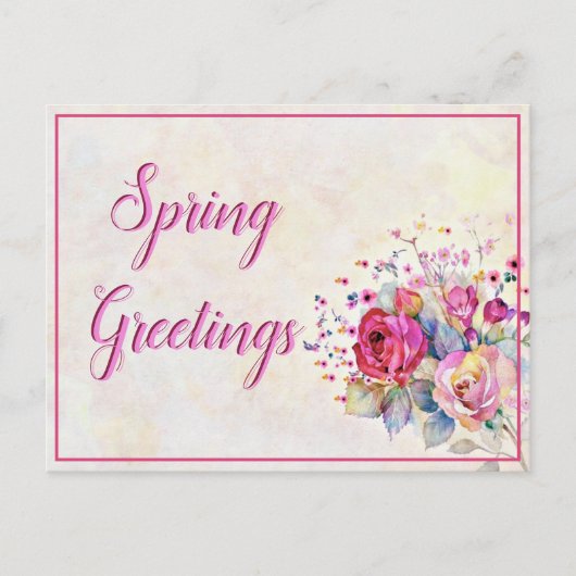 Lente bloemstuk briefkaart (Voorkant)