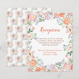 Lente Bloemstuk Bruiloftsreceptie Informatiekaartje