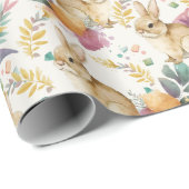 Lente Bloemstuk Konijnen in Overvloed  Cadeaupapier (Rol Hoek)
