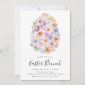 Lente Bloemstuk Pasen Ei Paasbrunch Kaart (Voorkant)