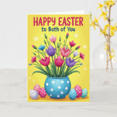 Lente Bloemstuk Pasen Kaart (Gele Bloem)