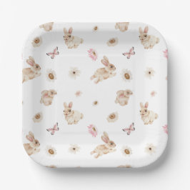 Lente Bloemstuk Pasen Konijn Baby Shower Papieren Bordje