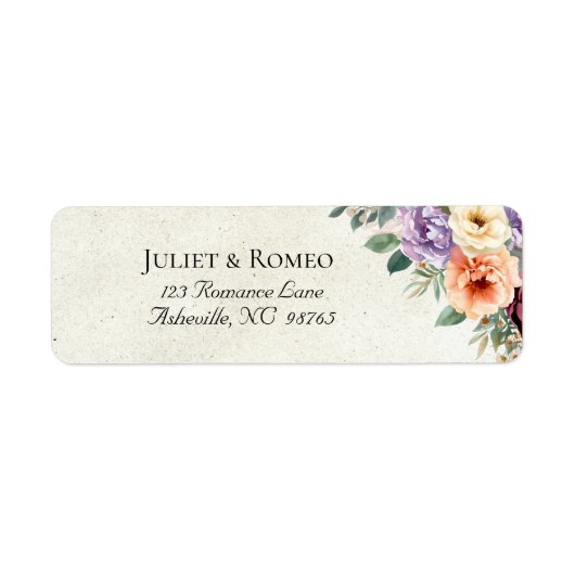 Lente Bloemstuk Retouradres Etiket (Voorkant)