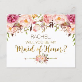 Lente Bloemstuk Wil Je Mijn Getuige Zijn Kaart