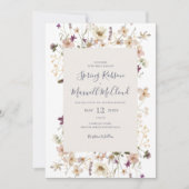 Lente Bloemstuk Wit Bruiloft Casual Kaart (Voorkant)