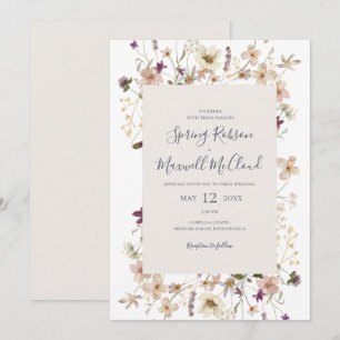 Lente Bloemstuk Wit Bruiloft Casual Kaart
