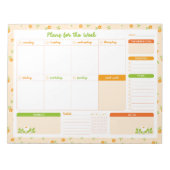 Lente Bloemstukken Wekelijks Maandag Start Planner Notitieblok (Voorkant)