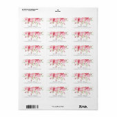 Lente Bloesem Bloem Bruiloft Label (Full Sheet)