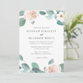 Lente Bloesem Bloemachtige Trouw Uitnodiging (Staand voorkant)