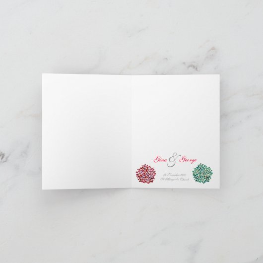 Lente Bloesem Bruiloft Dankkaart Bedankkaart (Binnen)