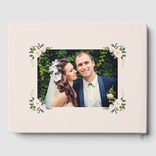 Lente Bloesem Bruiloft Foto Gastenboek (Achterkant)