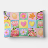 Lente Bloesem Hart Schachbrett Patroon Etui (Achterkant)