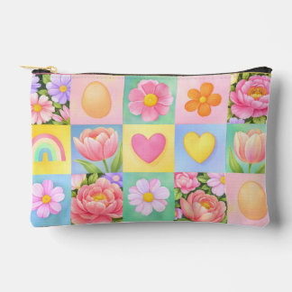 Lente Bloesem Hart Schachbrett Patroon Etui