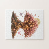 Lente Bloesem Maan Boom Puzzel (Horizontaal)