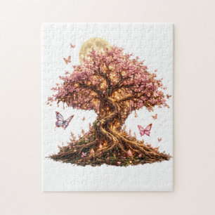 Lente Bloesem Maan Boom Puzzel