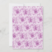 Lente bloesem paars vrijgezellenfeest kaart (Achterkant)