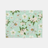 lente bloesem patroon fleece deken (Voorkant (Horizontaal))