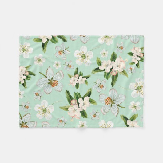  lente bloesem patroon fleece deken (Voorkant (Horizontaal))