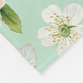 lente bloesem patroon fleece deken (Hoek)