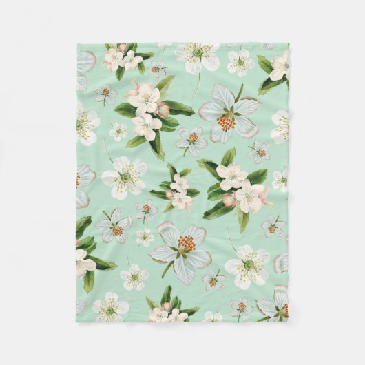 lente bloesem patroon fleece deken (Voorkant)