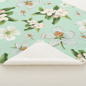  lente bloesem patroon sherpa deken (3/4)