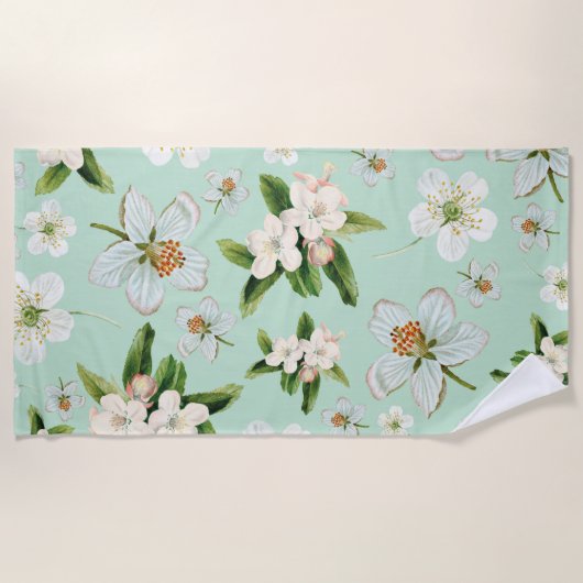  lente bloesem patroon strandlaken (Voorkant)