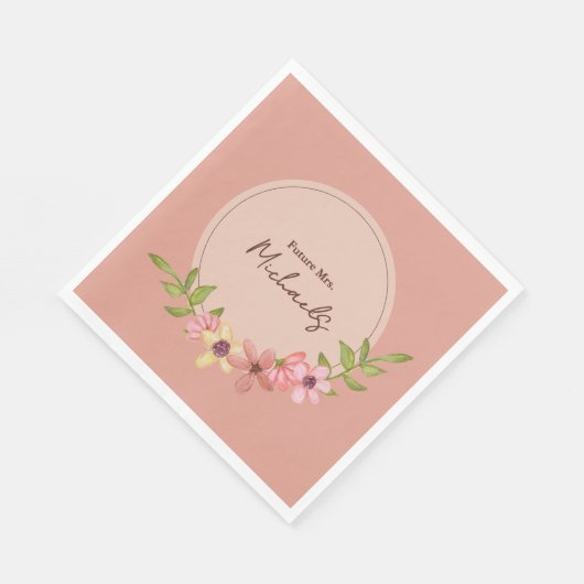 Lente Bloesem Roze Botanische Bloemige Mooie Feest Servet (Hoek)