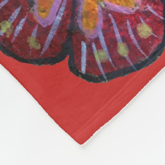 Lente bloesem tekening fleece deken, medium (Hoek)