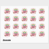 Lente Bloesem Uil Stickers (Vel)