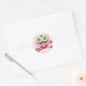Lente Bloesem Uil Stickers (Envelop)